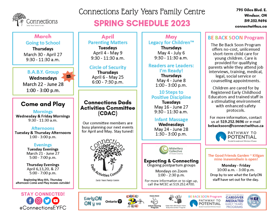 EarlyON Child and Family Centre Program - Connections Early Years ...